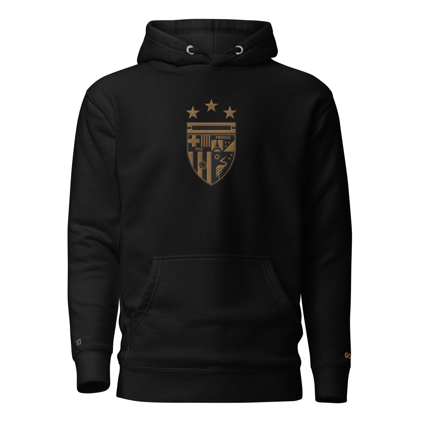 MAESTR10 Premium Hoodie | Champion's Crest / Black