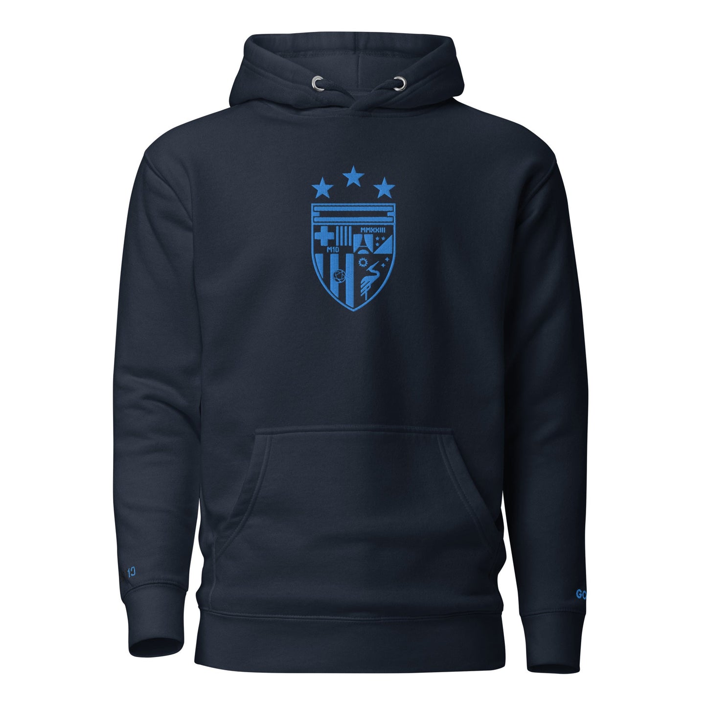 MAESTR10 Crest Premium Hoodie | Selección Alt | Navy