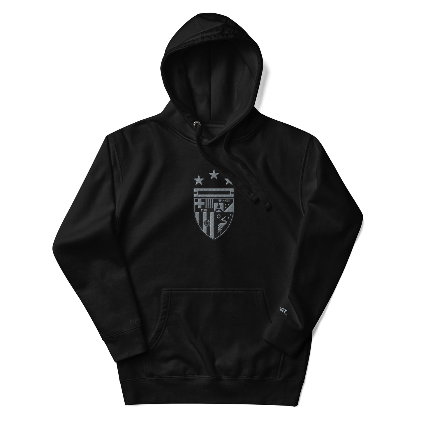 MAESTR10 Crest Premium Hoodie | Stealth | Black