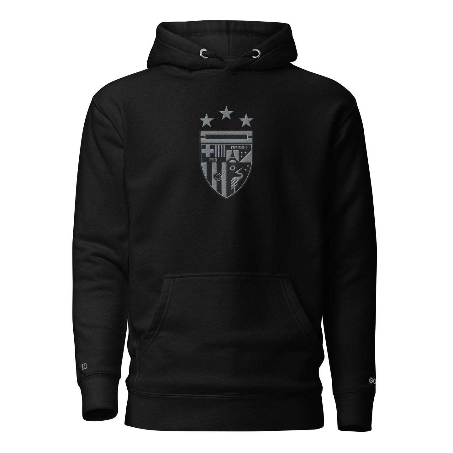 MAESTR10 Crest Premium Hoodie | Stealth | Black