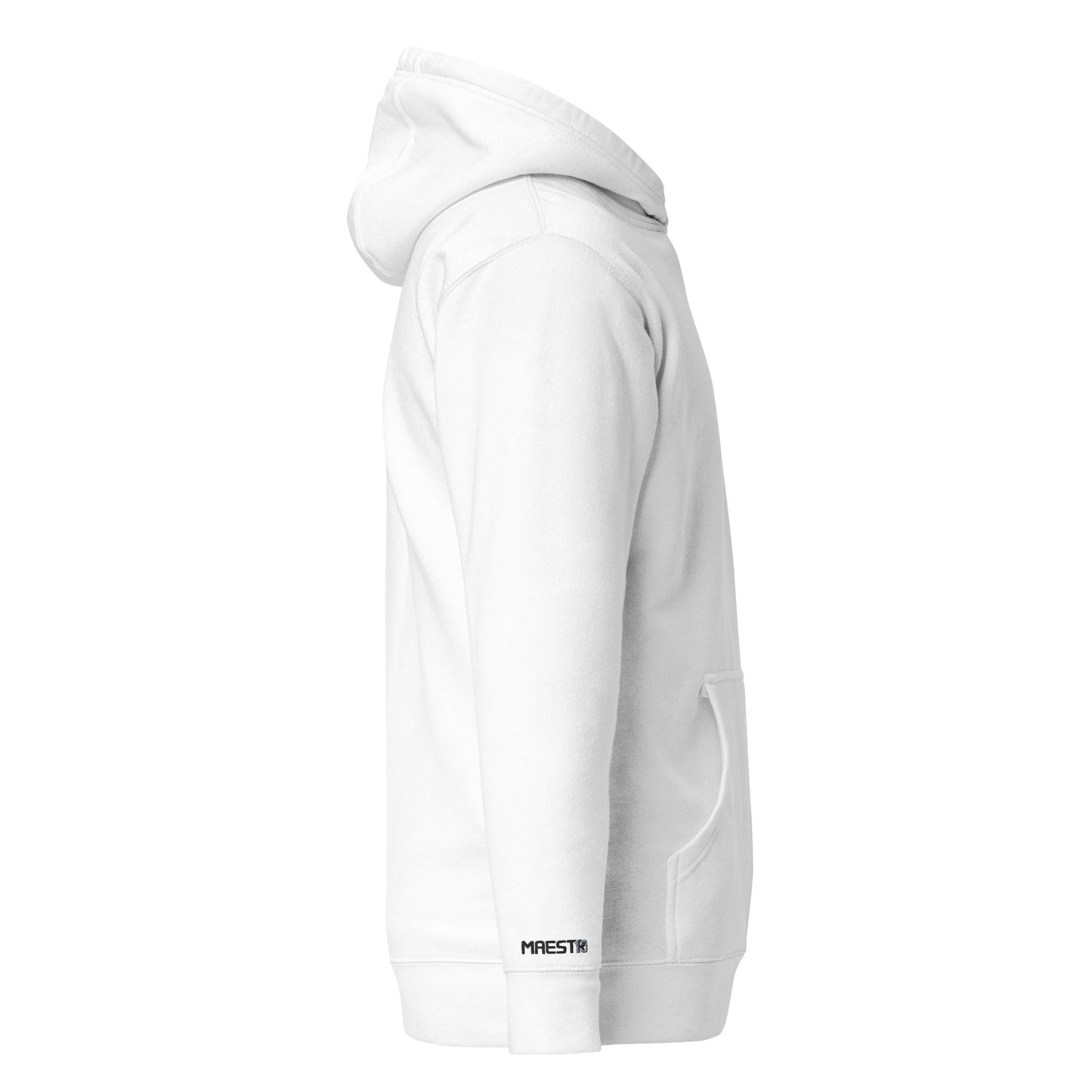 MAESTR10 Crest Premium Hoodie | Stealth | White