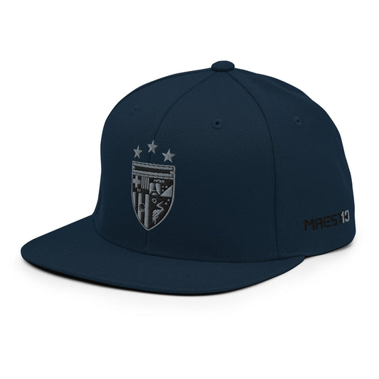 MAESTR10 Crest Premium Snapback | Stealth | Navy